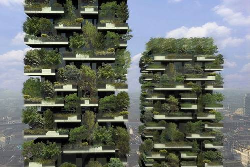 Неужели этот лес растет на бетонных блоках? Такое увидишь только в Милане!