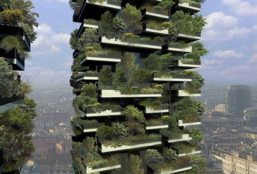 Неужели этот лес растет на бетонных блоках? Такое увидишь только в Милане!