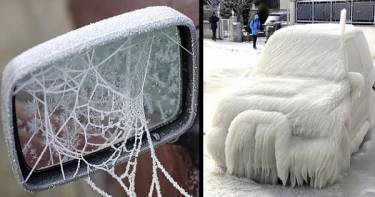 20 машин, которые зима превратила в настоящие шедевры. Природа - лучший художник!