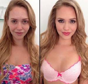 Ошеломляющая правда о порноактрисах! 30 эпатажных снимков звезд пикантного кино до и после макияжа.