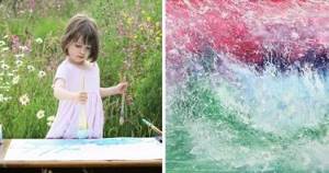 Страшная болезнь помогла раскрыть ее талант: 5-летняя девочка-аутист рисует ошеломляющие картины.