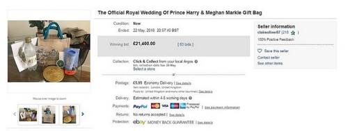 Пакетики с голубыми ручками. Что подарили принц Гарри и Меган Маркл гостям на свадьбе.