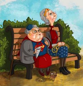 Вселенная «Пенсионерия»: как бы выглядели герои комиксов в почтенном возрасте
