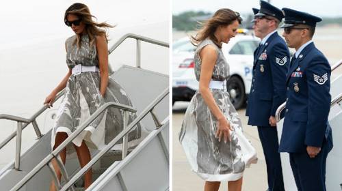 Американские СМИ высмеяли дешевое платье первой леди США Меланьи Трамп