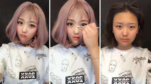 Азиатки показали процесс снятия макияжа. 20 фото, после просмотра которых ты перестанешь верить людям!