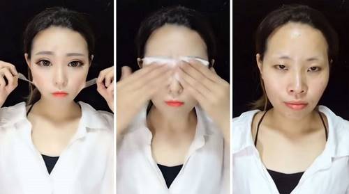 Азиатки показали процесс снятия макияжа. 20 фото, после просмотра которых ты перестанешь верить людям!