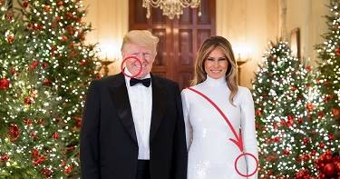 Страх и напряжение в Белом доме: рождественская открытка четы Трамп раскрыла их супружеские тайны